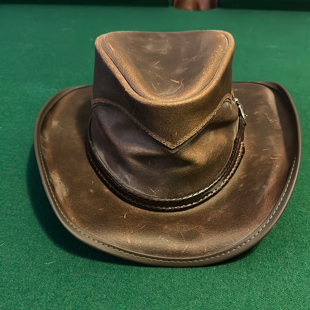 XL Arroyo brown leather cowboy hat